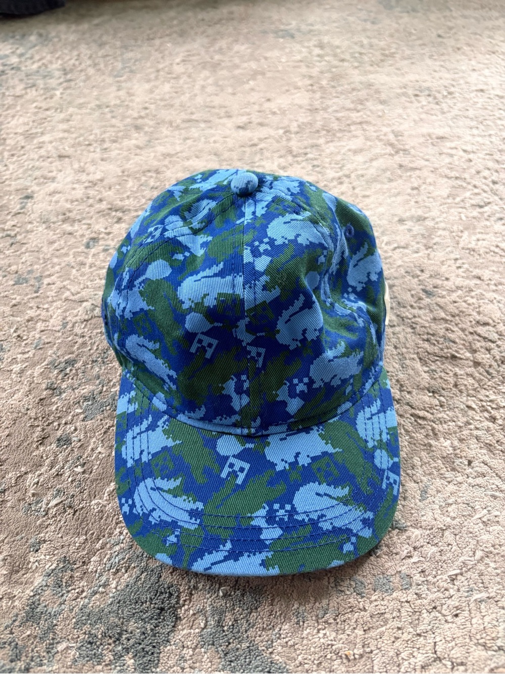 Lacoste Kids Blue & Green Camo Baseball Cap